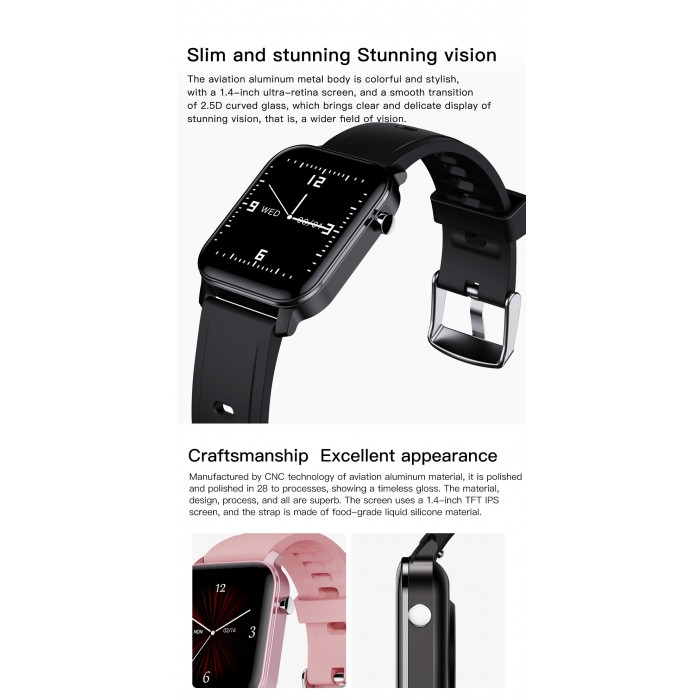 A82 Pink Smartwatch
